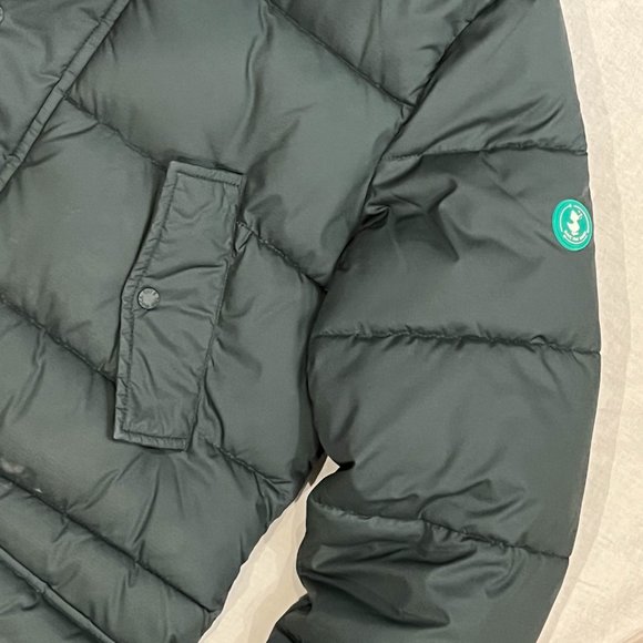 SAVE THE DUCK ! MEN'S HEMER HOODED PUFFER JACKET IN GREEN BLACK SIZE LARGE L - Picture 3 of 8